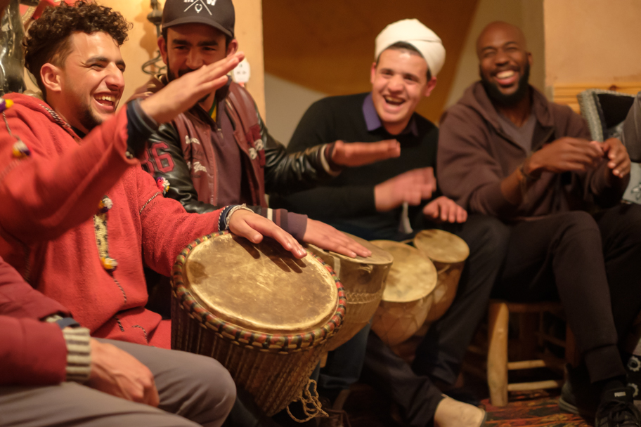 Berber musicians at Dades Gorge, Morocco| Barbara Cameron Pix | Food & Travel Photographer