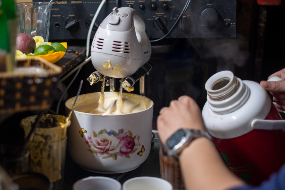 Egg Coffee Prep at Cafe Dinh, Hanoi, Vietnam | Barbara Cameron Pix | Food & Travel Photographer